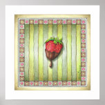 18"x18" POSTER - CHOCOLATE COVERED STRAWBERRY Art