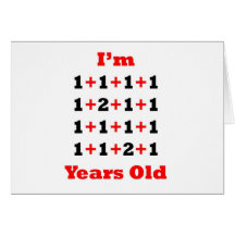 18 Years old! Blk Red Greeting Card