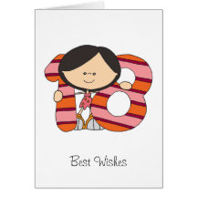 18th Birthday - Greetings Card - Girl