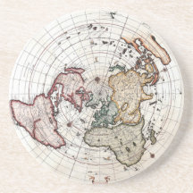 18'th Century Polar Map Drink Coaster