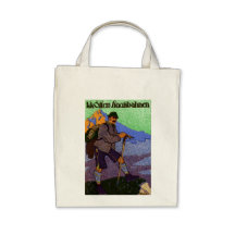 1910 Austrian Hiking Poster Bags