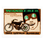 1910 Wanderer Motorcycle Poster Post Card