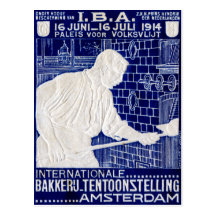 1914 Dutch Baking Expo Poster Postcards