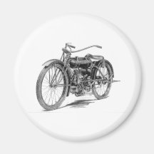 1918 Vintage Motorcycle Refrigerator Magnets