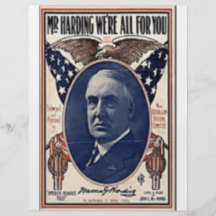 1920 Harding Personalized Flyer