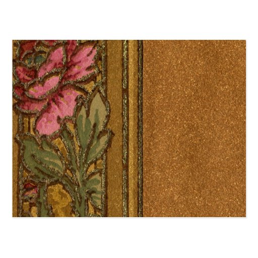 1920 Wallpaper Floral Border Card (10) Postcard