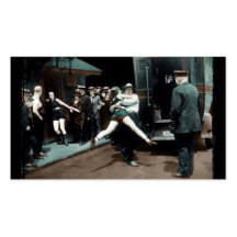 1920's Bathing Suit Arrests Business Card Template