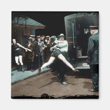 1920's Bathing Suit Arrests Refrigerator Magnets