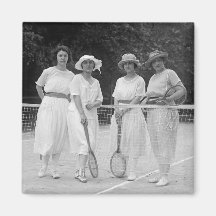 1920s Tennis Fashion Refrigerator Magnet