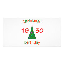 1930 Christmas Birthday Picture Card