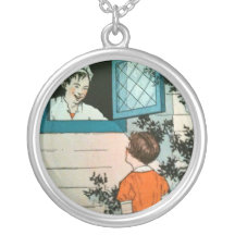 1930s vintage children's illustration necklace