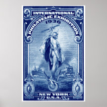 1936 International Philatelic Expo New York Poster