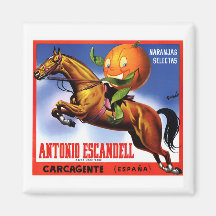 1940's ANTONIO ESCANDELL ORANGES LABEL POSTER Refrigerator Magnet