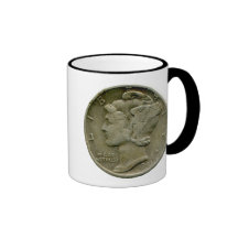 1943 US Mercury dime obverse mug