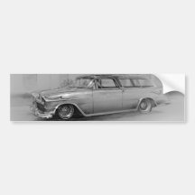 1955 custom chevrolet wagon autocollants pour voiture
