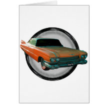 1959 Cadillac Big Fin Greeting Cards