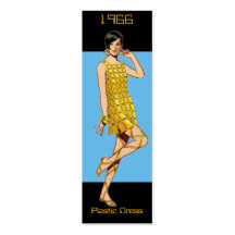 1966 Fashion Bookmark Business Cards