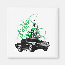 1966 Ford Mustang Coupe Fridge Magnet