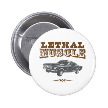 1966 Ford Mustang Fastback Pinback Buttons