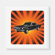 1966 Ford Mustang Fastback Refrigerator Magnets