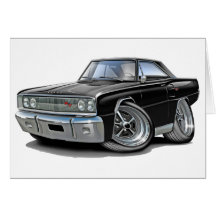 1967 Coronet RT Black Car Greeting Cards