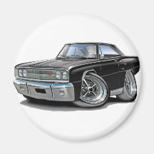 1967 Coronet RT Black Car Magnets