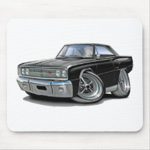 1967 Coronet RT Black Car Mouse Pad
