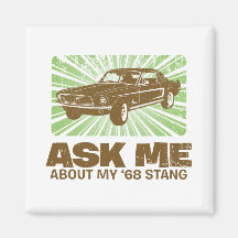 1968 Ford Mustang Coupe Magnet