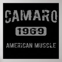 1969 Camaro American Muscle Poster
