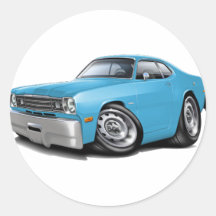 1970-74 Duster Lt Blue Car Sticker