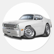 1970-74 Duster White Car Sticker