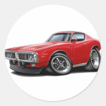 1973-74 Charger Red Car Sticker