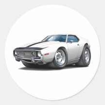 1973-74 Javelin White-Black Car Stickers