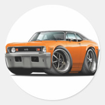 1973-74 Nova Orange-Black Top Sticker