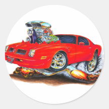 1974-76 Firebird Red Car Stickers