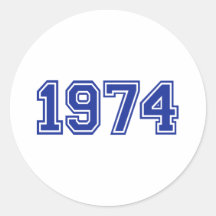 1974 Birthday Stickers