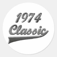 1974 Cassic Round Stickers