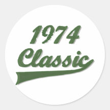 1974 Classic Round Stickers
