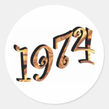 1974 ROUND STICKERS
