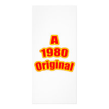 1980 Original Red Full Colour Rack Card