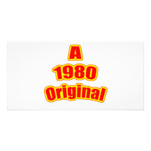 1980 Original Red Photo Greeting Card