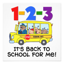 1-2-3 Back to School Personalized Invitations