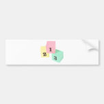 1,2,3 BUMPER STICKER