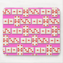 1-4-3 Heart Dominoes Mouse Pads