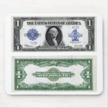 $1 Banknote Silver Certificate 1923 Mousepads