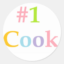 #1 Cook Round Sticker