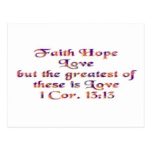1 Corinthians 13:13 Post Card