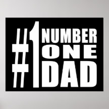 #1 Dad Birthdays & Christmas : Number One Dad Print