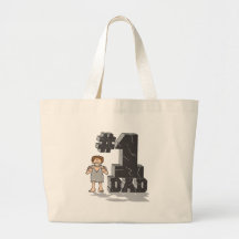 #1 Dad Canvas Bags
