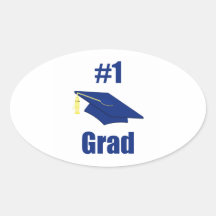 #1 Grad (blue) Sticker